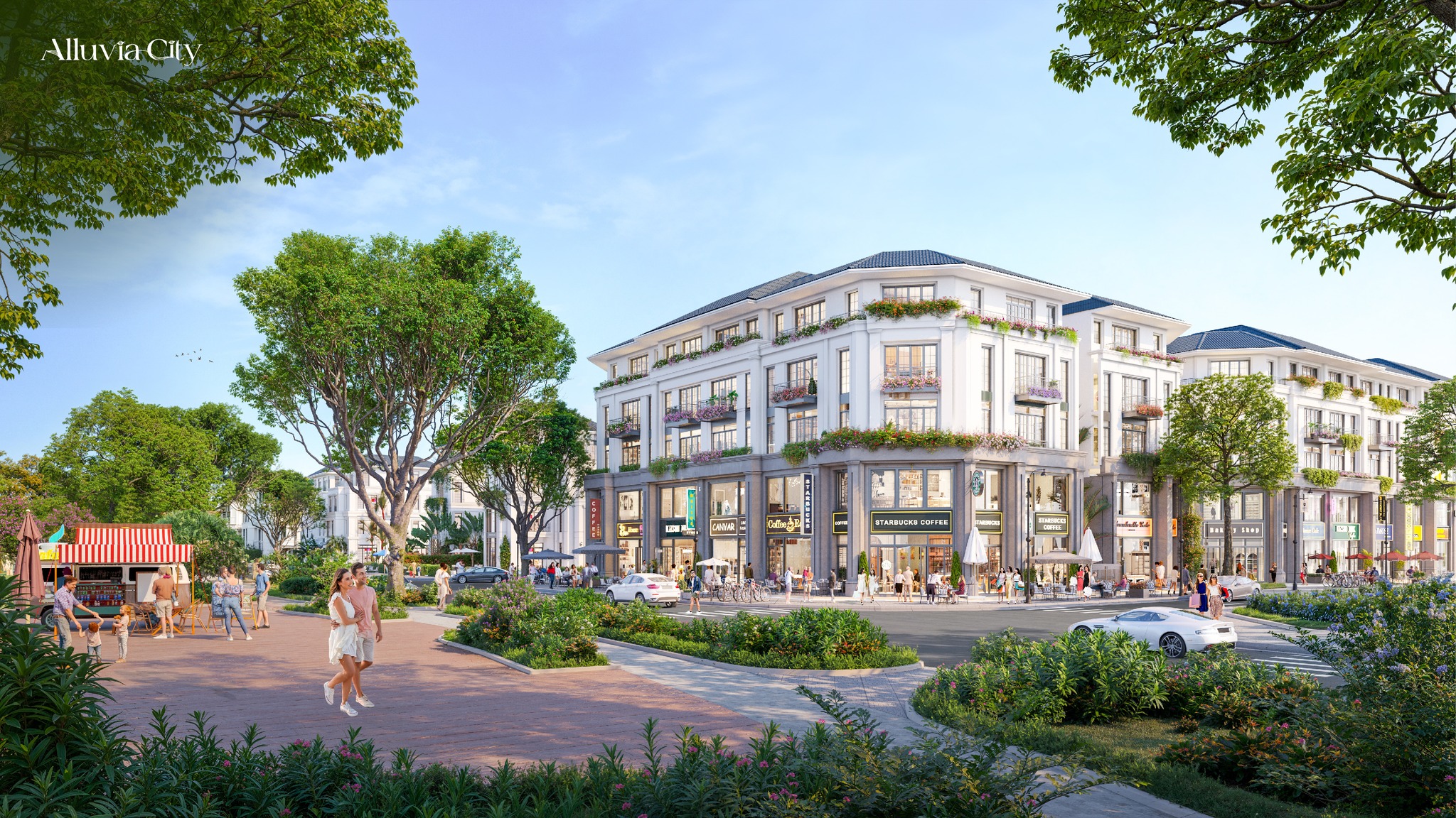 Các căn shophouse góc tại Alluvia City sở hữu vị trí đắc địa